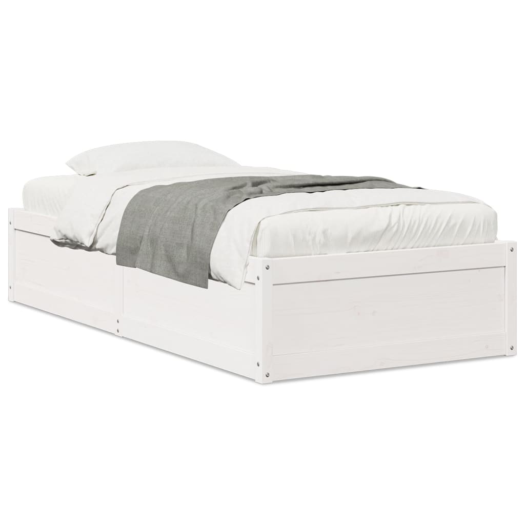 Bedframe zonder matras massief grenenhout wit 90x200 cm is nu te koop bij PeponiXL, paradijselijk wonen!