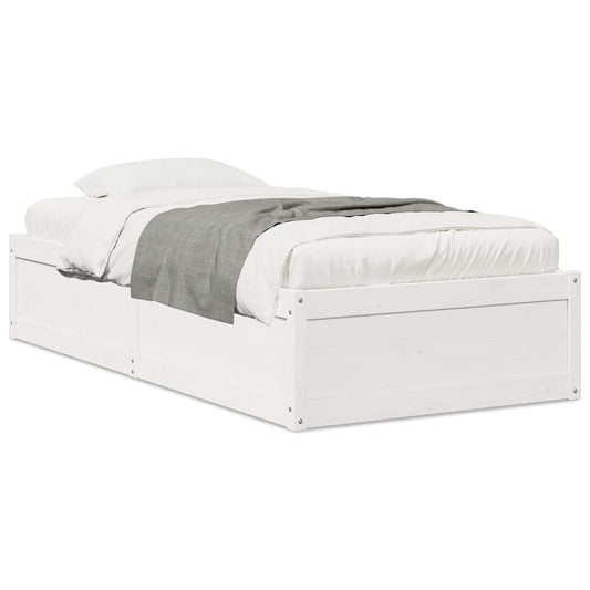 Bedframe zonder matras massief grenenhout wit 90x200 cm is nu te koop bij PeponiXL, paradijselijk wonen!