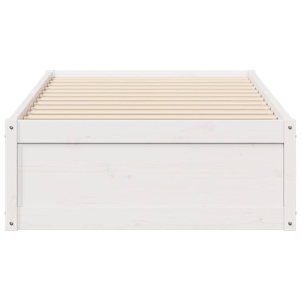 Bedframe zonder matras massief grenenhout wit 90x190 cm is nu te koop bij PeponiXL, paradijselijk wonen!