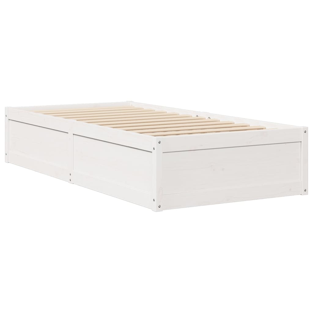 Bedframe zonder matras massief grenenhout wit 90x190 cm is nu te koop bij PeponiXL, paradijselijk wonen!