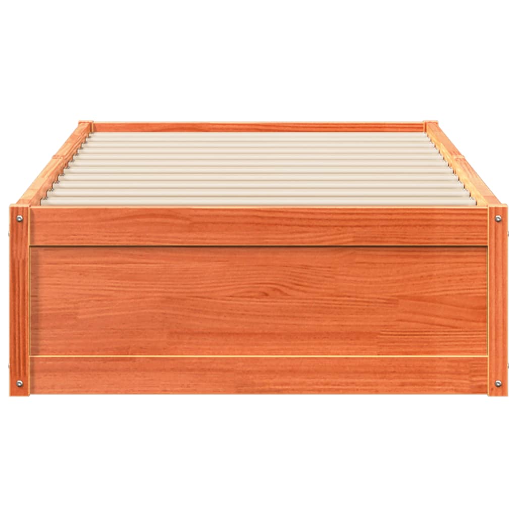 Bedframe zonder matras massief grenenhout wasbruin 90x190 cm is nu te koop bij PeponiXL, paradijselijk wonen!
