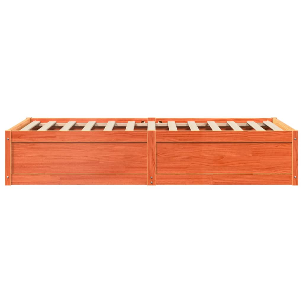 Bedframe zonder matras massief grenenhout wasbruin 90x190 cm is nu te koop bij PeponiXL, paradijselijk wonen!