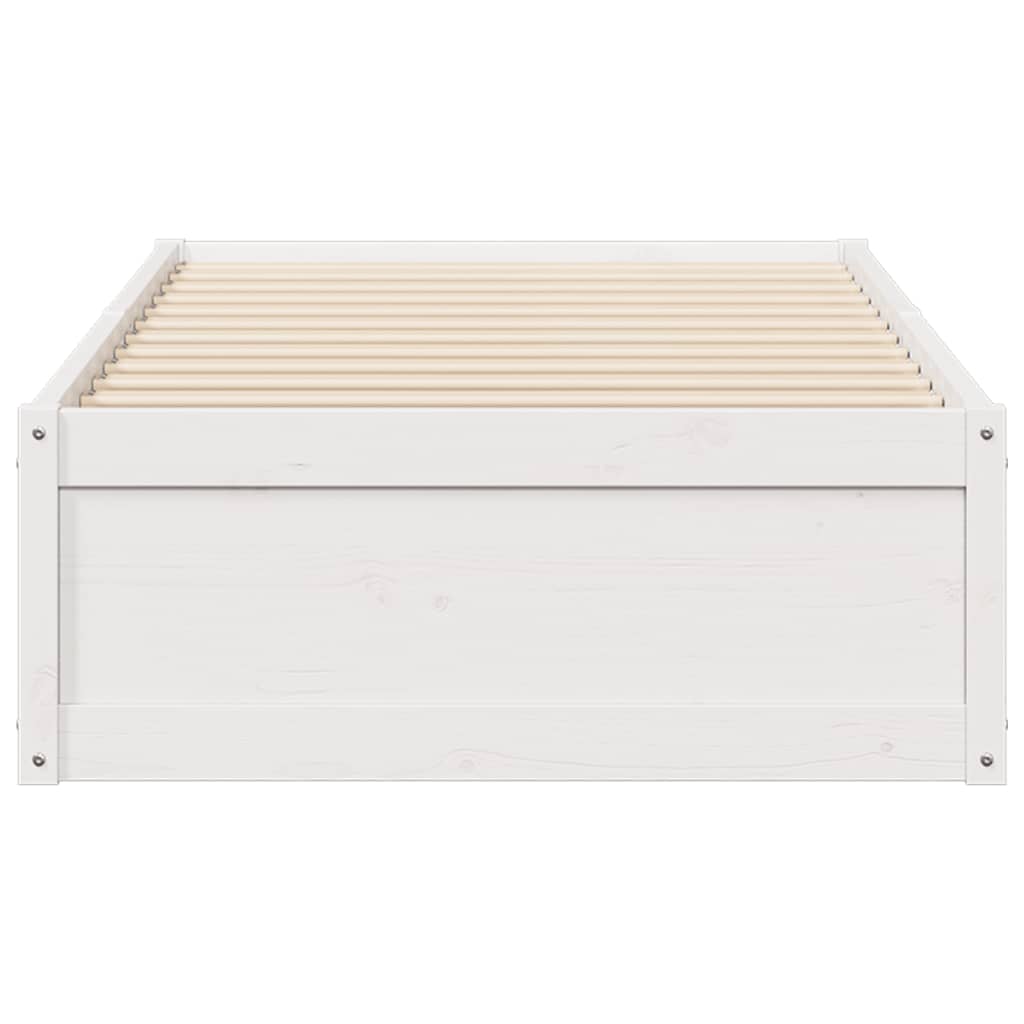 Bedframe zonder matras massief grenenhout wit 75x190 cm is nu te koop bij PeponiXL, paradijselijk wonen!
