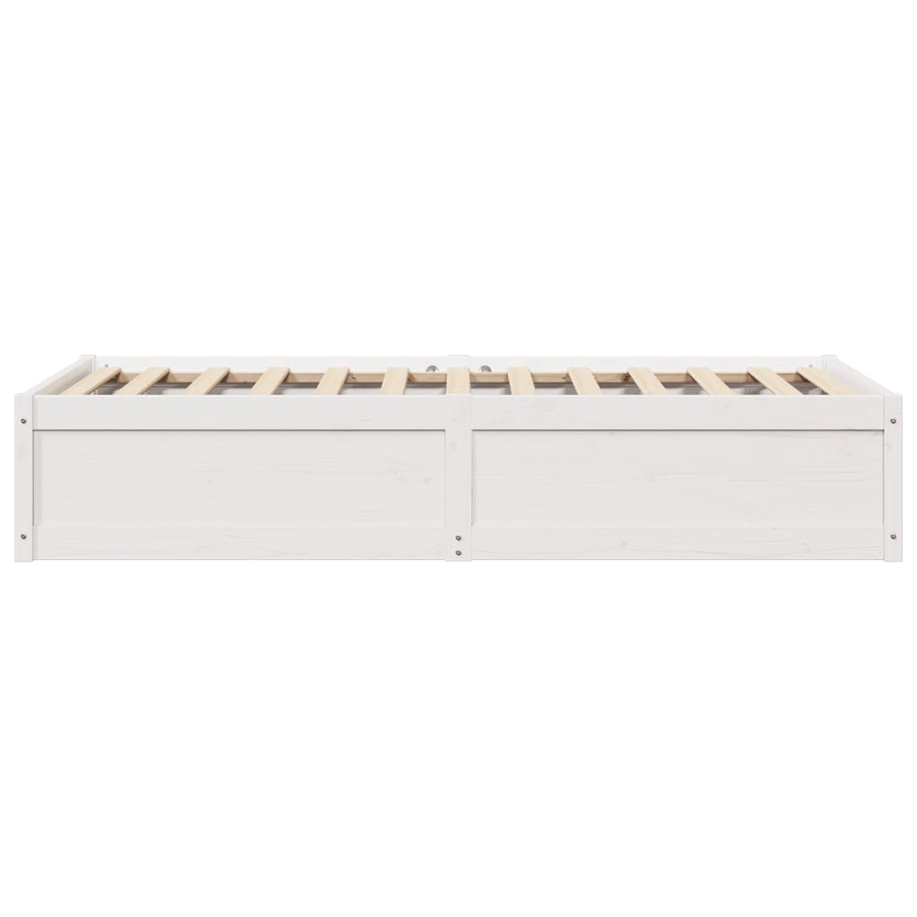 Bedframe zonder matras massief grenenhout wit 75x190 cm is nu te koop bij PeponiXL, paradijselijk wonen!
