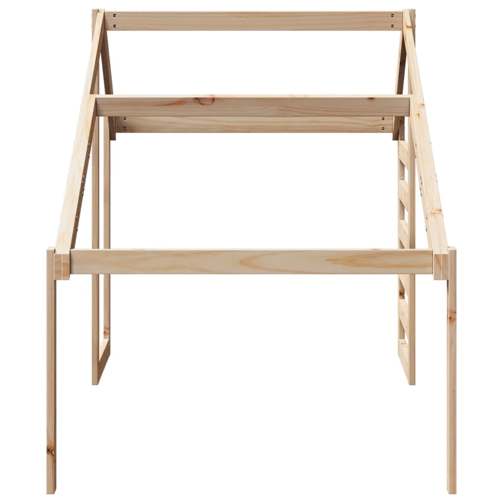 Kinderbedhuisje 198x97x113 cm massief grenenhout is nu te koop bij PeponiXL, paradijselijk wonen!
