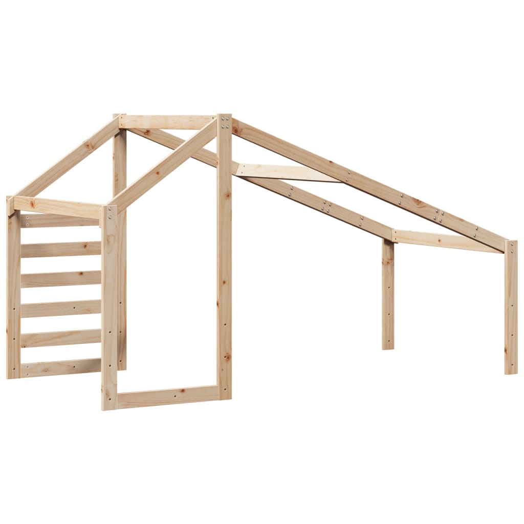 Kinderbedhuisje 198x97x113 cm massief grenenhout is nu te koop bij PeponiXL, paradijselijk wonen!