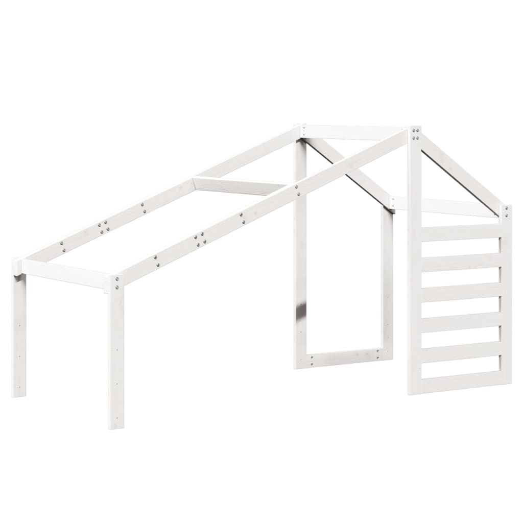Kinderbedhuisje 198x97x113 cm massief grenenhout wit is nu te koop bij PeponiXL, paradijselijk wonen!