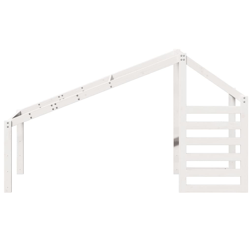 Kinderbedhuisje 198x97x113 cm massief grenenhout wit is nu te koop bij PeponiXL, paradijselijk wonen!