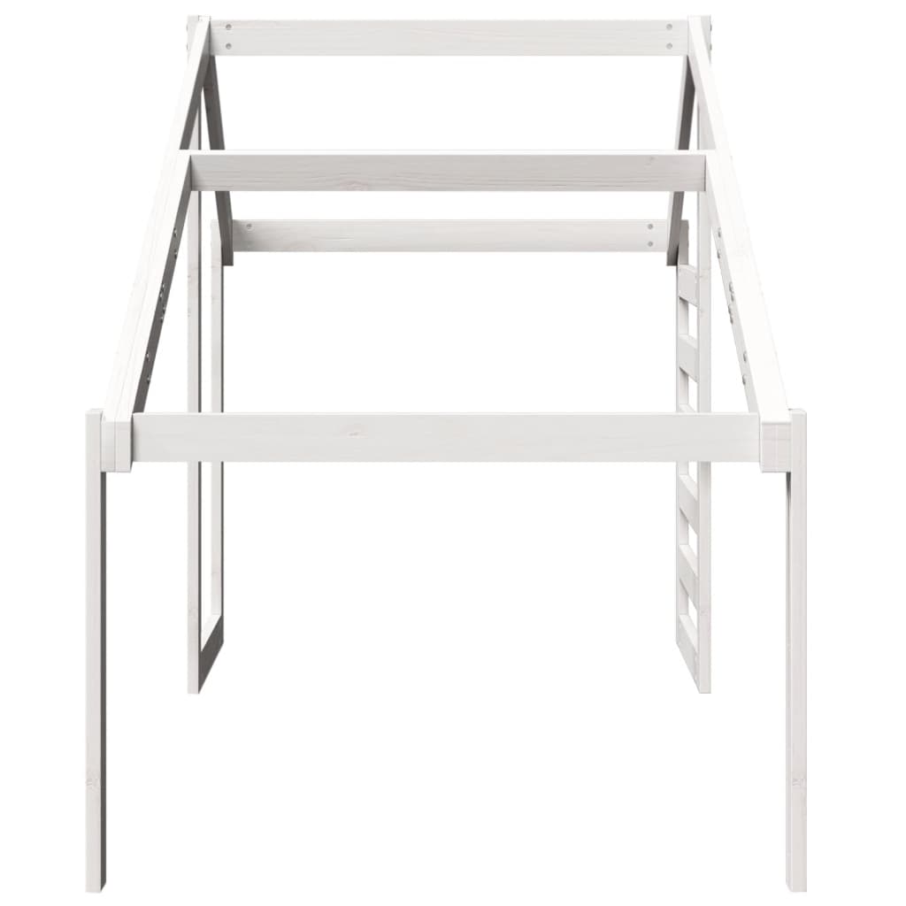 Kinderbedhuisje 198x97x113 cm massief grenenhout wit is nu te koop bij PeponiXL, paradijselijk wonen!