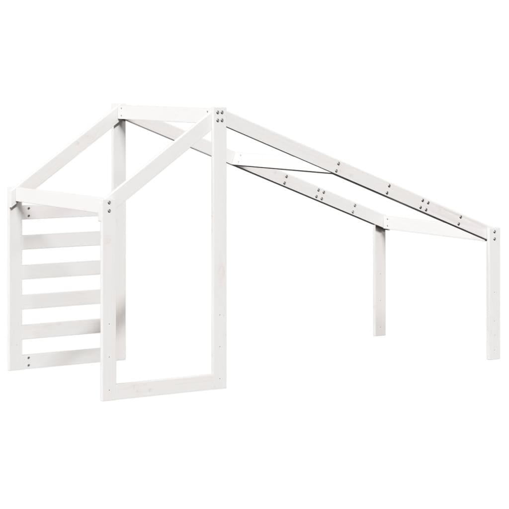 Kinderbedhuisje 188x97x113 cm massief grenenhout wit is nu te koop bij PeponiXL, paradijselijk wonen!