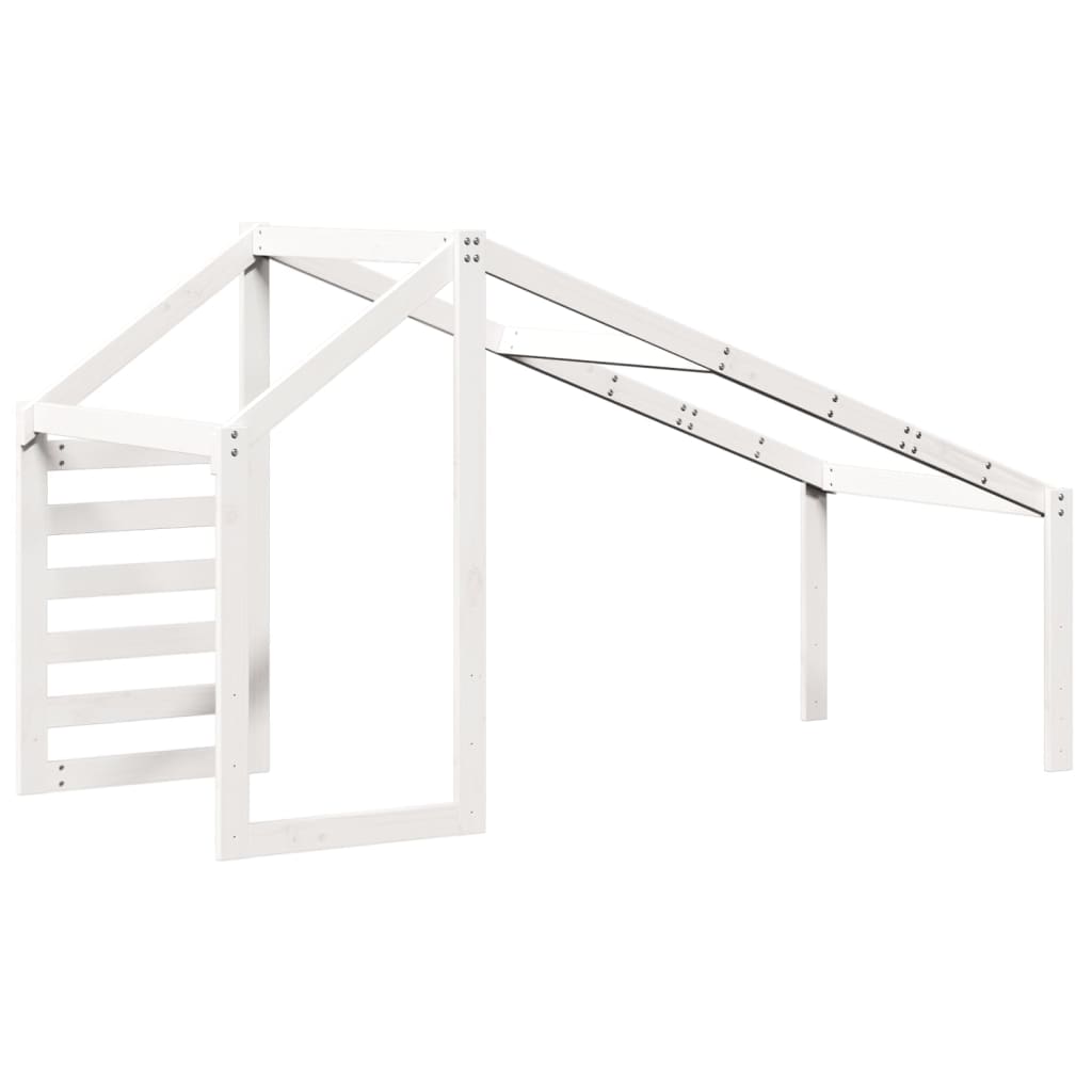 Kinderbedhuisje 188x82x113 cm massief grenenhout wit is nu te koop bij PeponiXL, paradijselijk wonen!