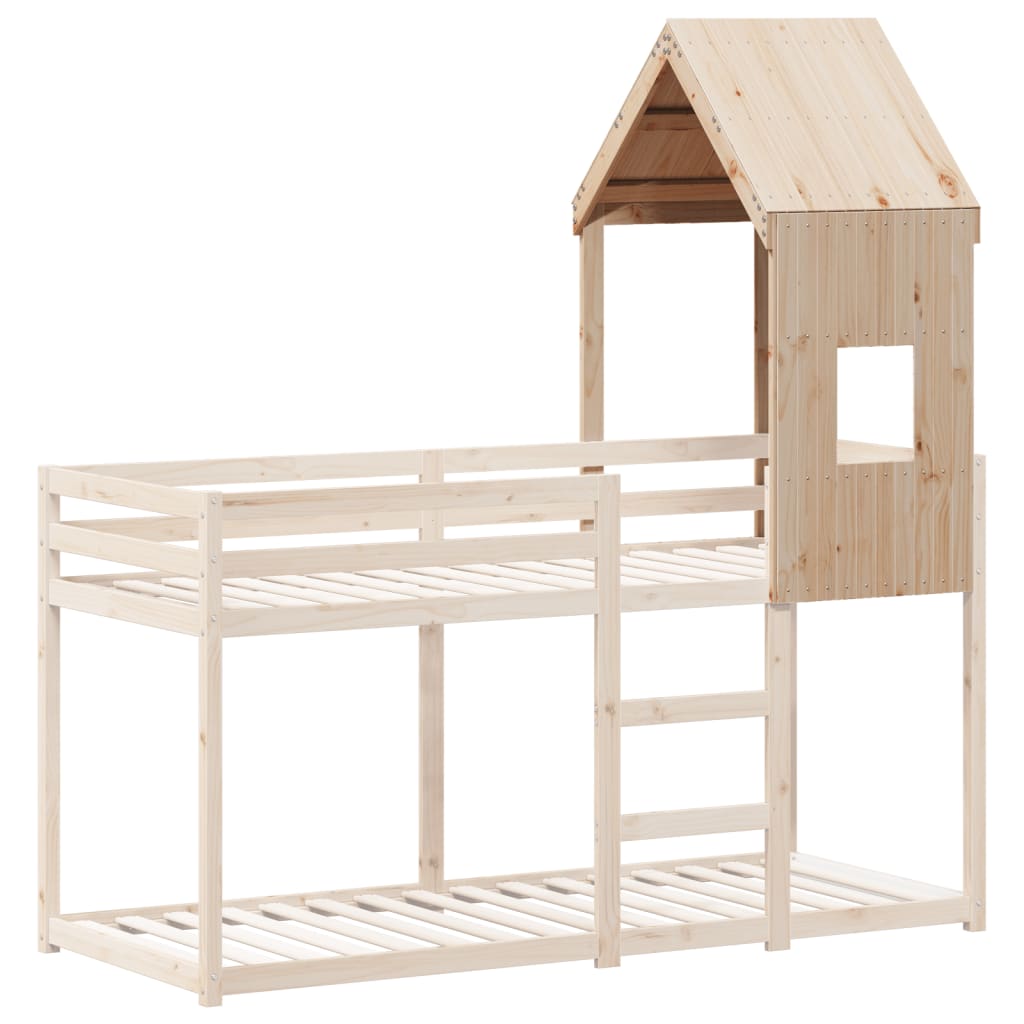 Kinderbedhuisje 60x89x134,5 cm massief grenenhout is nu te koop bij PeponiXL, paradijselijk wonen!