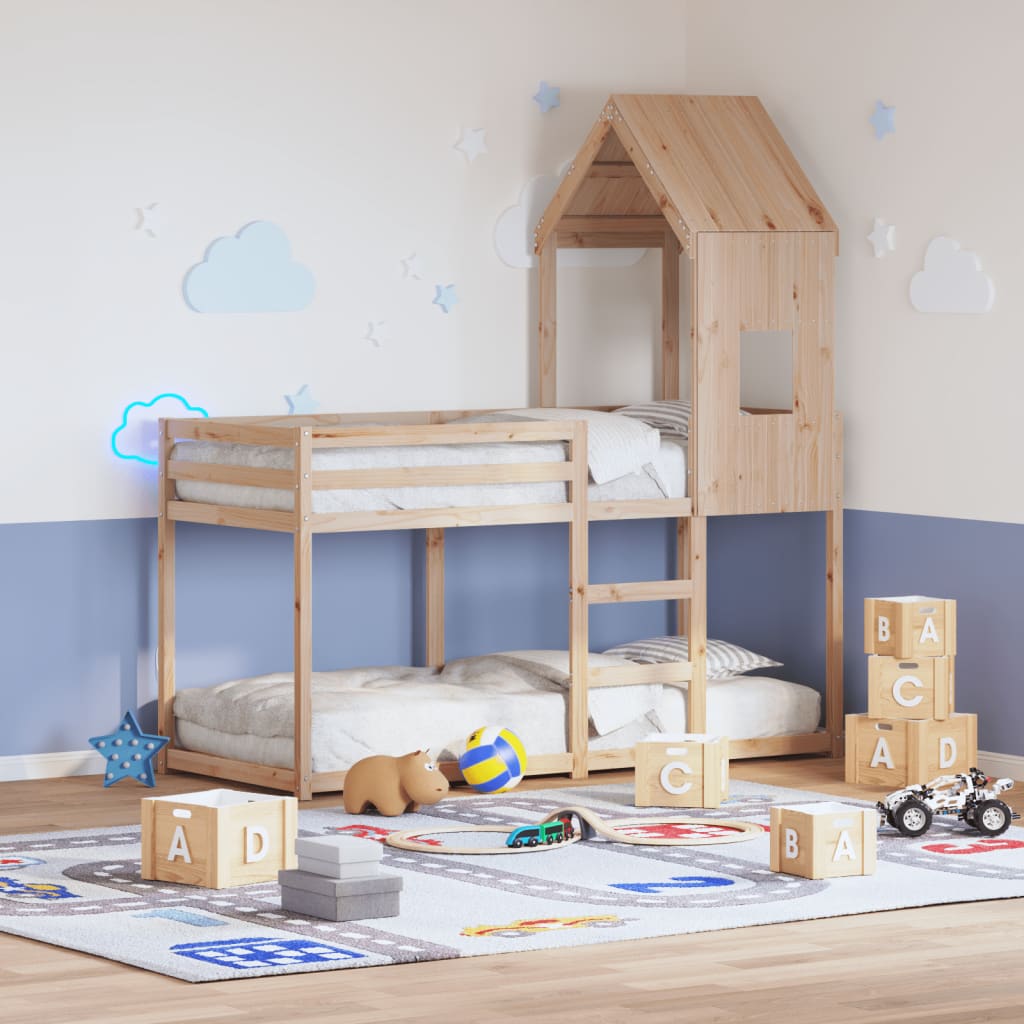 Kinderbedhuisje 60x89x134,5 cm massief grenenhout is nu te koop bij PeponiXL, paradijselijk wonen!