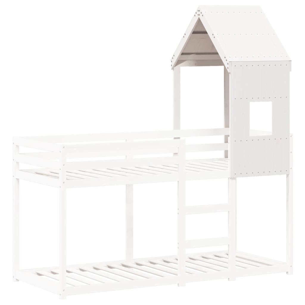 Kinderbedhuisje 60x89x134,5 cm massief grenenhout wit is nu te koop bij PeponiXL, paradijselijk wonen!