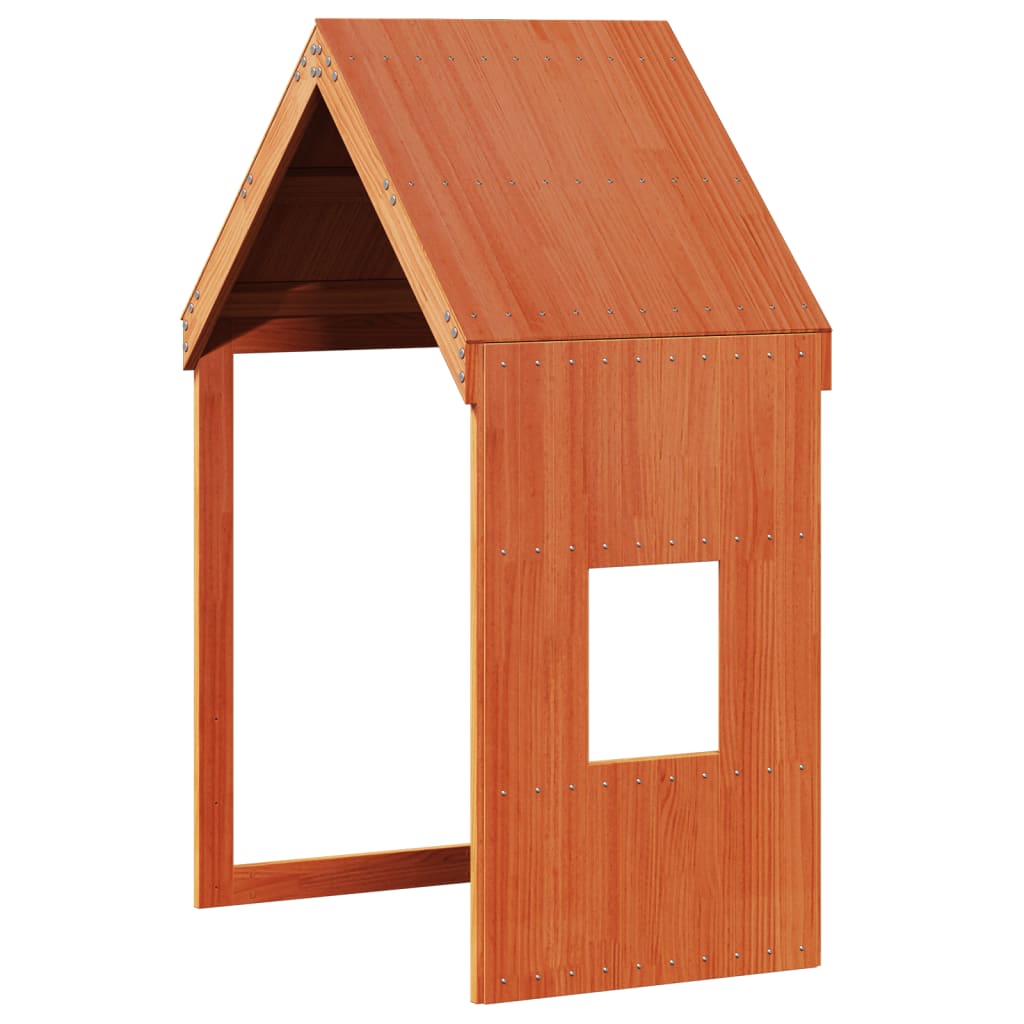Kinderbedhuisje 60x89x134,5 cm massief grenenhout wasbruin is nu te koop bij PeponiXL, paradijselijk wonen!