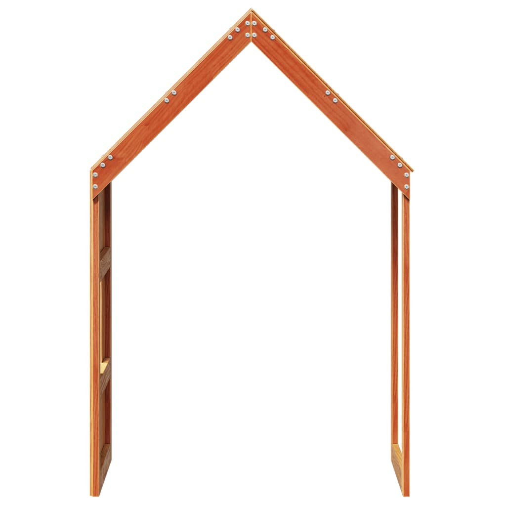 Kinderbedhuisje 60x89x134,5 cm massief grenenhout wasbruin is nu te koop bij PeponiXL, paradijselijk wonen!
