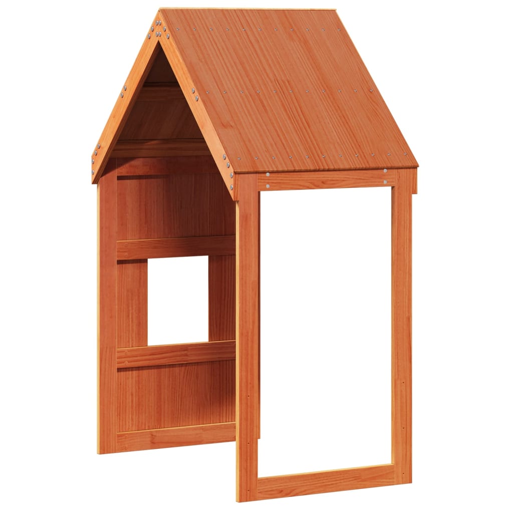 Kinderbedhuisje 60x89x134,5 cm massief grenenhout wasbruin is nu te koop bij PeponiXL, paradijselijk wonen!