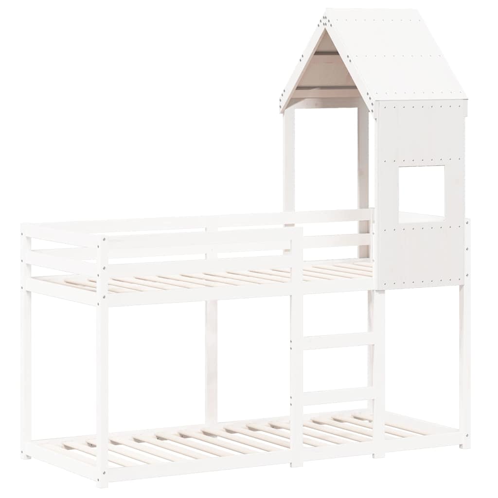 Kinderbedhuisje 55x99x139,5 cm massief grenenhout wit is nu te koop bij PeponiXL, paradijselijk wonen!