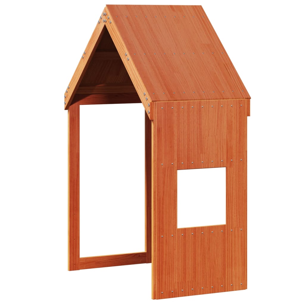 Kinderbedhuisje 55x99x139,5 cm massief grenenhout wasbruin is nu te koop bij PeponiXL, paradijselijk wonen!