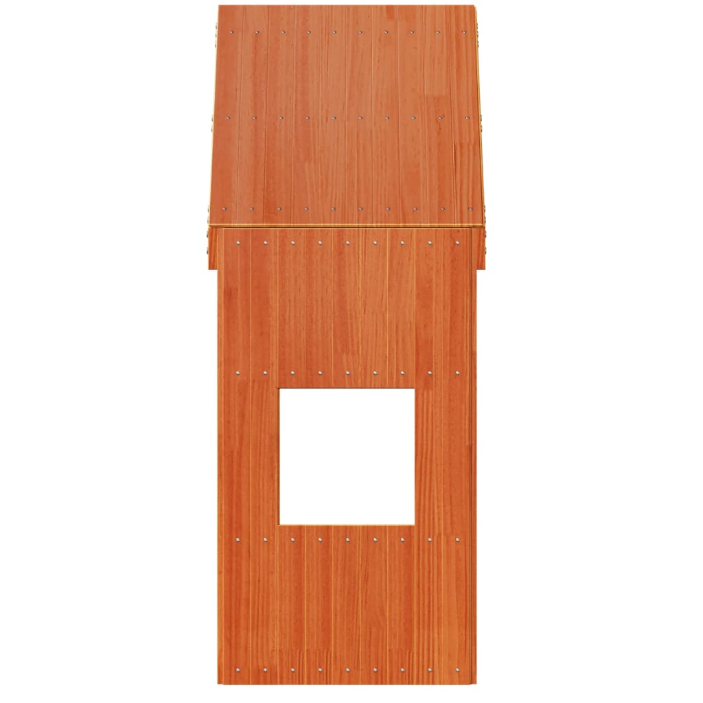 Kinderbedhuisje 55x99x139,5 cm massief grenenhout wasbruin is nu te koop bij PeponiXL, paradijselijk wonen!