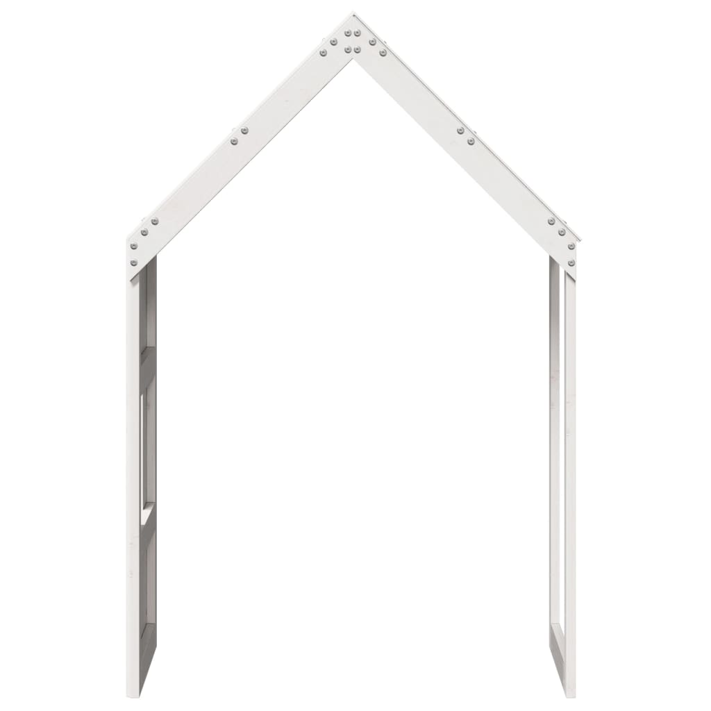 Kinderbedhuisje 55x84x132 cm massief grenenhout wit is nu te koop bij PeponiXL, paradijselijk wonen!