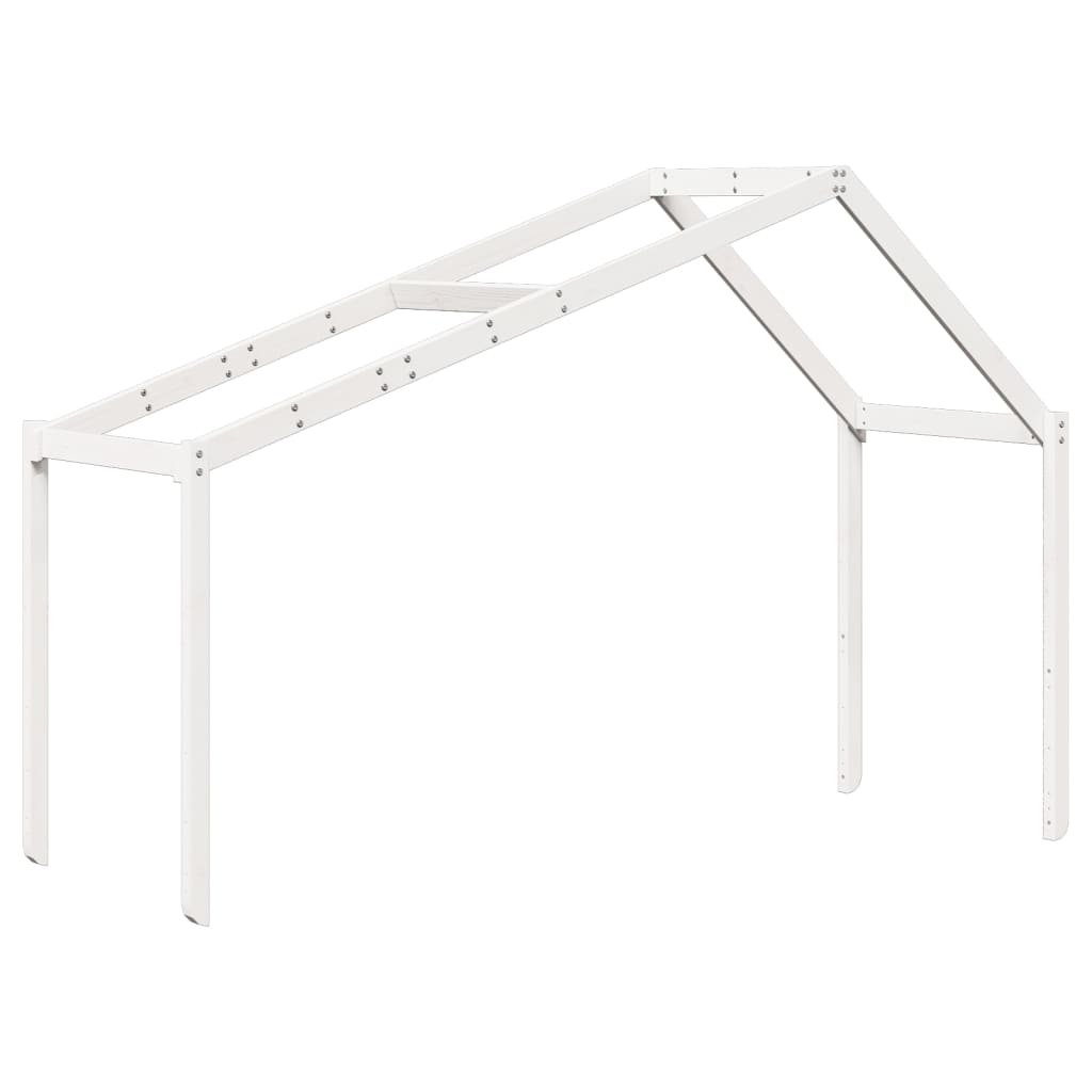 Kinderbedhuisje 213x95,5x144,5 cm massief grenenhout wit is nu te koop bij PeponiXL, paradijselijk wonen!