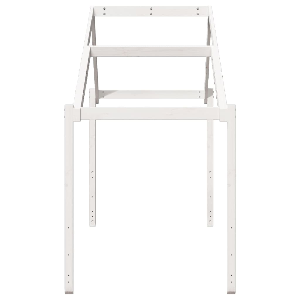 Kinderbedhuisje 213x95,5x144,5 cm massief grenenhout wit is nu te koop bij PeponiXL, paradijselijk wonen!