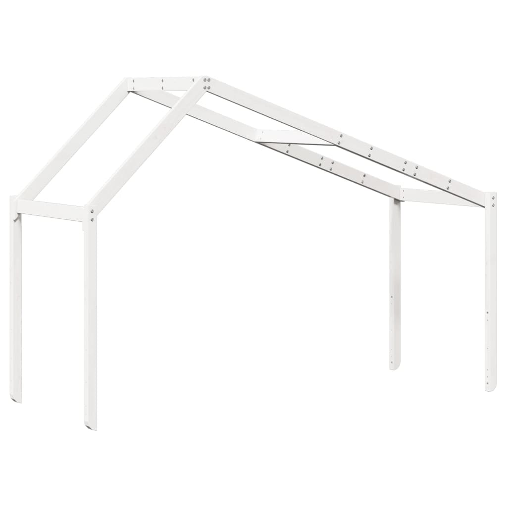 Kinderbedhuisje 213x95,5x144,5 cm massief grenenhout wit is nu te koop bij PeponiXL, paradijselijk wonen!