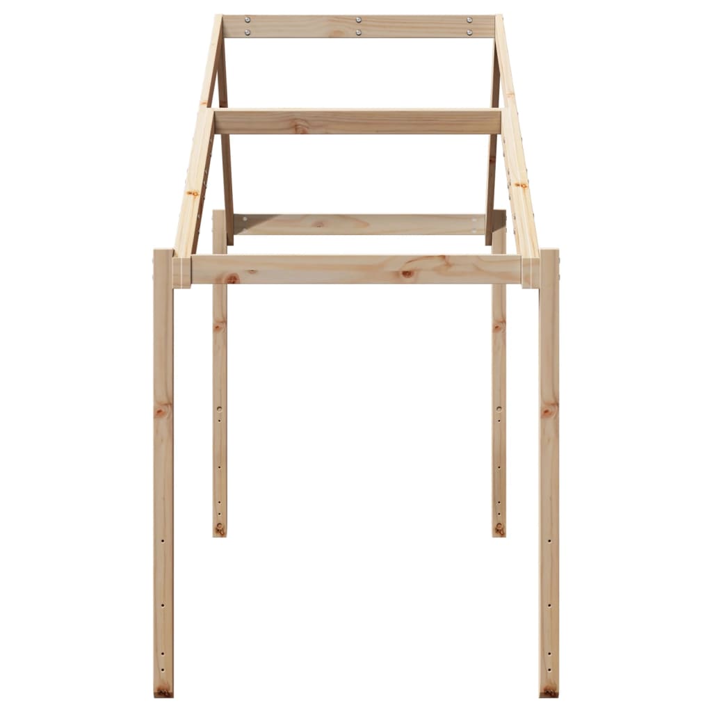 Kinderbedhuisje 213x85,5x144,5 cm massief grenenhout is nu te koop bij PeponiXL, paradijselijk wonen!