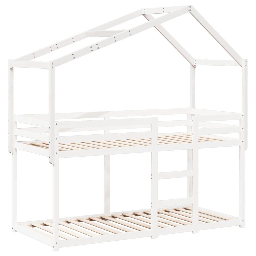 Kinderbedhuisje 213x85,5x144,5 cm massief grenenhout wit is nu te koop bij PeponiXL, paradijselijk wonen!