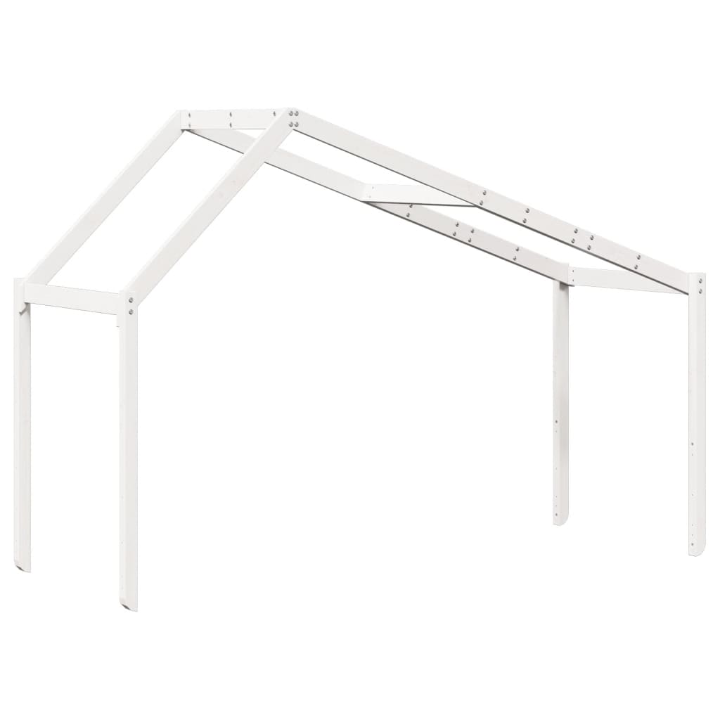 Kinderbedhuisje 213x85,5x144,5 cm massief grenenhout wit is nu te koop bij PeponiXL, paradijselijk wonen!