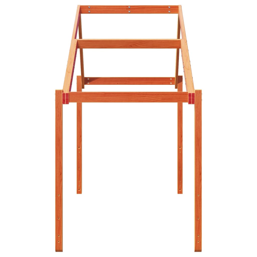 Kinderbedhuisje 213x85,5x144,5 cm massief grenenhout wasbruin is nu te koop bij PeponiXL, paradijselijk wonen!