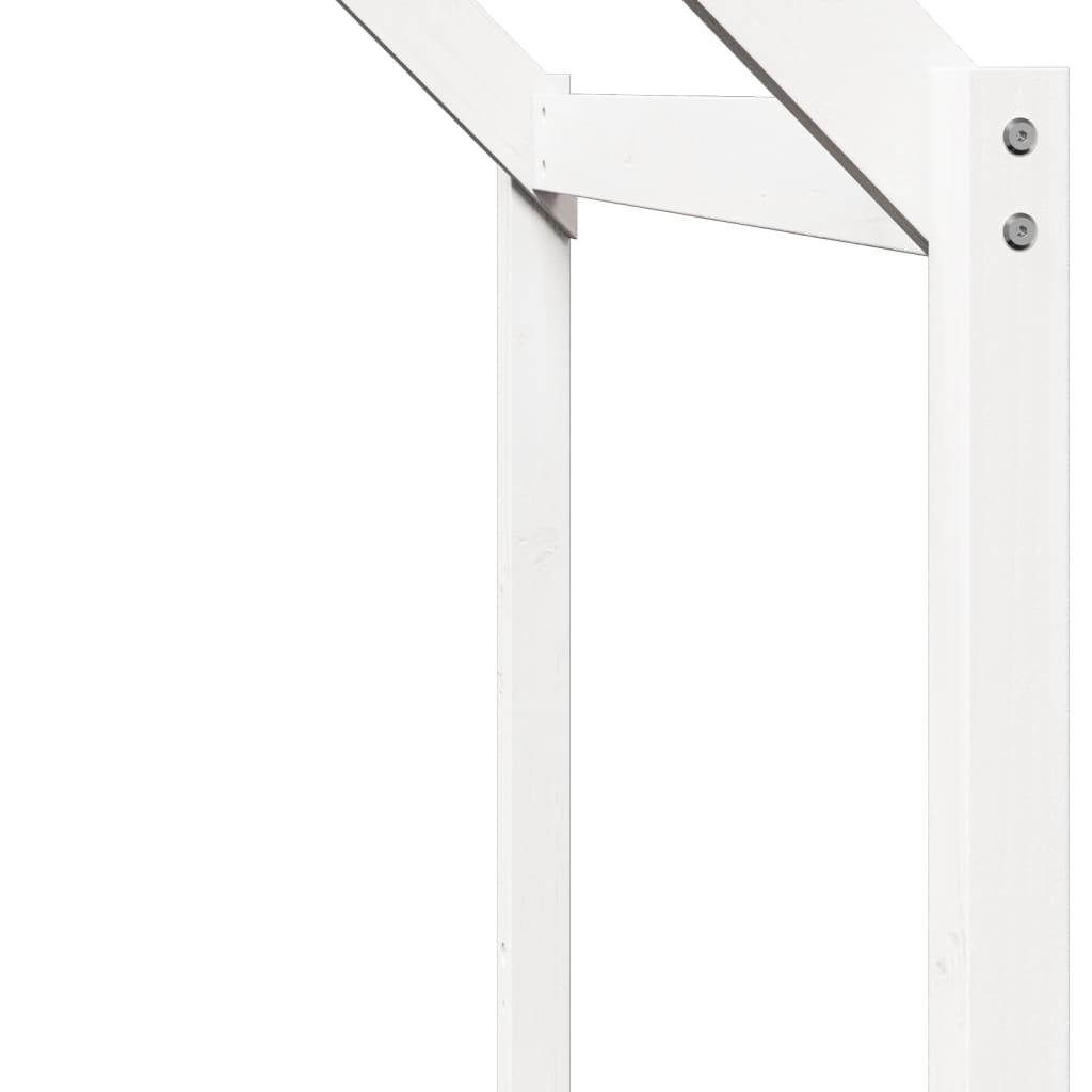 Kinderbedhuisje 203x95,5x142 cm massief grenenhout wit is nu te koop bij PeponiXL, paradijselijk wonen!