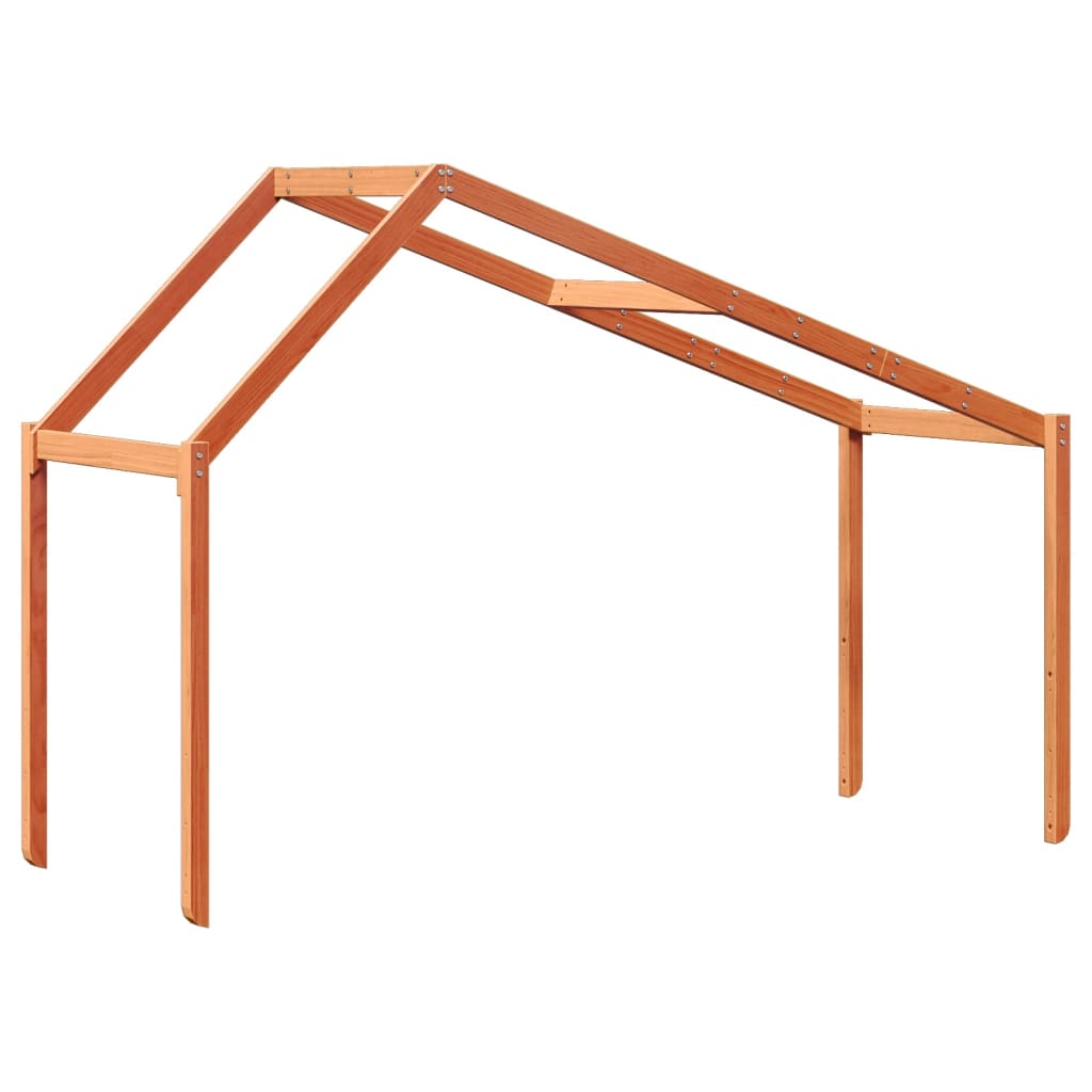 Kinderbedhuisje 203x95,5x142 cm massief grenenhout wasbruin is nu te koop bij PeponiXL, paradijselijk wonen!