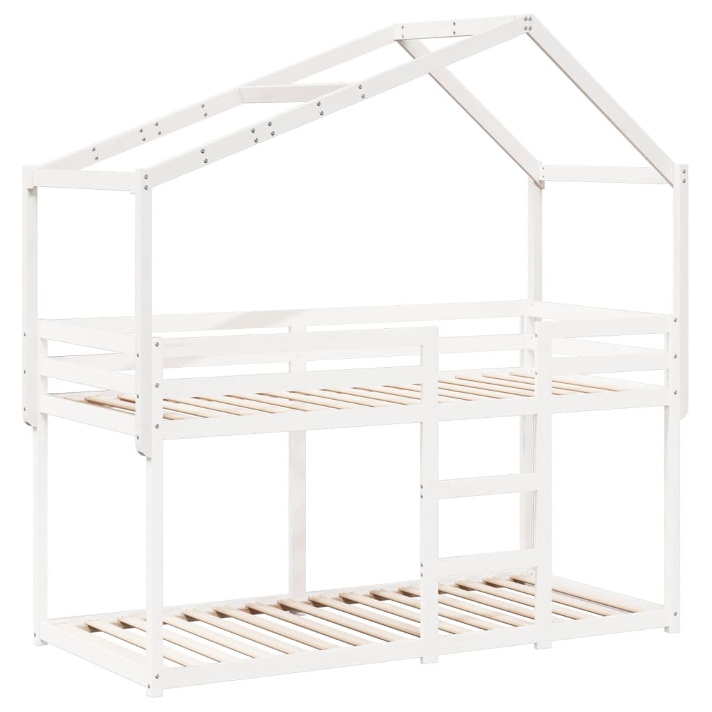 Kinderbedhuisje 203x80,5x142 cm massief grenenhout wit is nu te koop bij PeponiXL, paradijselijk wonen!