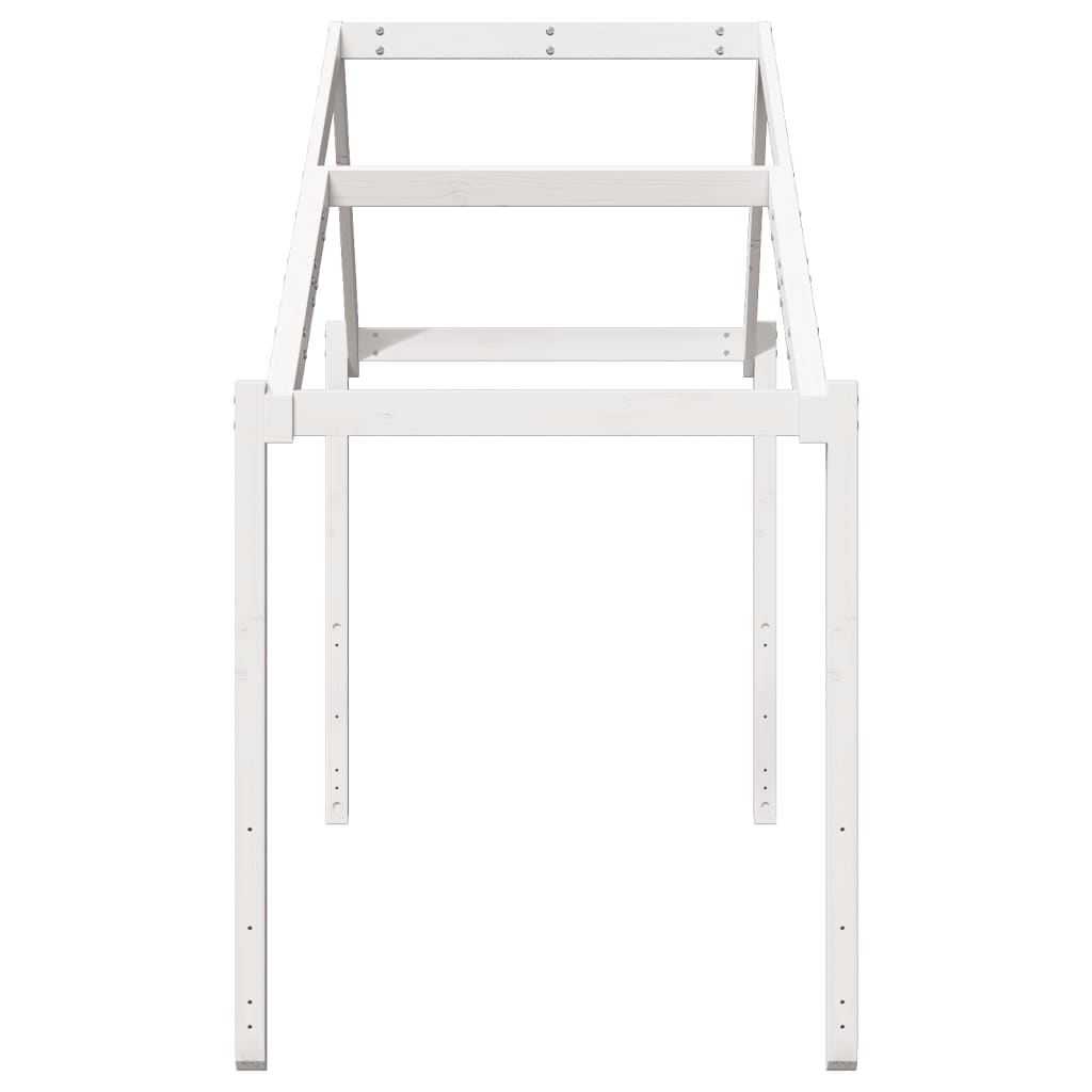Kinderbedhuisje 203x80,5x142 cm massief grenenhout wit is nu te koop bij PeponiXL, paradijselijk wonen!