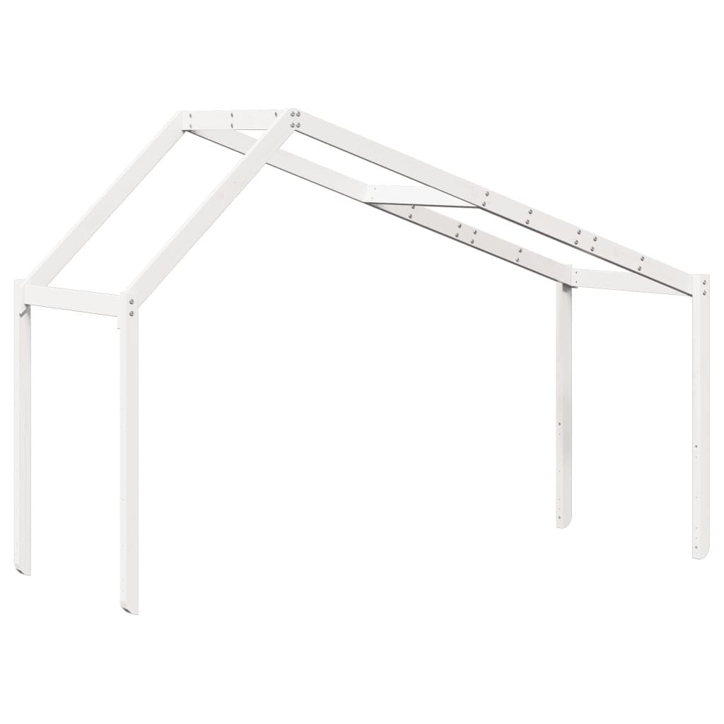 Kinderbedhuisje 203x80,5x142 cm massief grenenhout wit is nu te koop bij PeponiXL, paradijselijk wonen!
