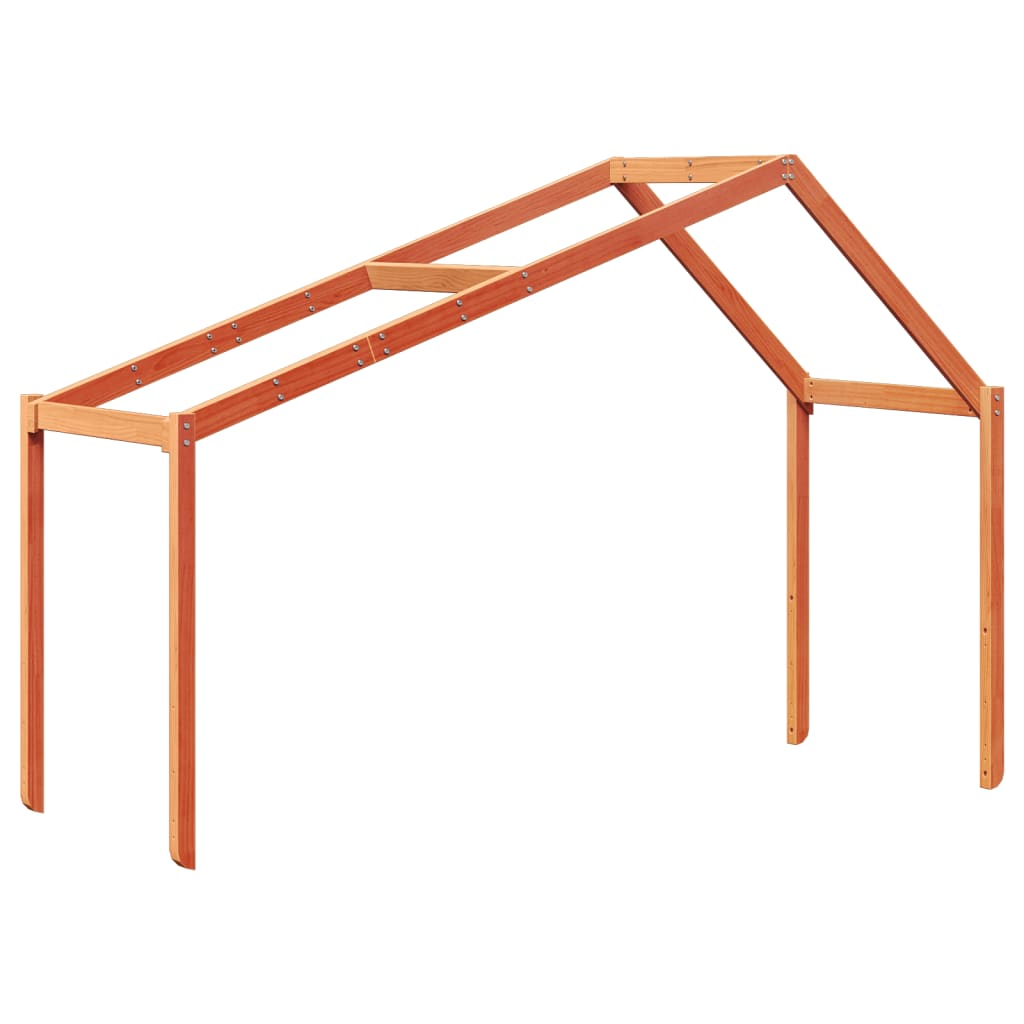 Kinderbedhuisje 203x80,5x142 cm massief grenenhout wasbruin is nu te koop bij PeponiXL, paradijselijk wonen!