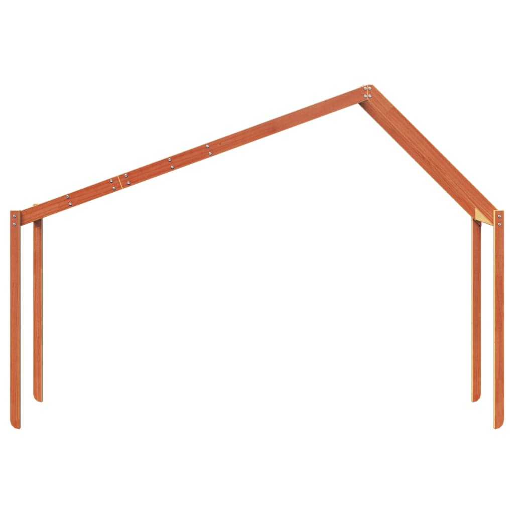 Kinderbedhuisje 203x80,5x142 cm massief grenenhout wasbruin is nu te koop bij PeponiXL, paradijselijk wonen!
