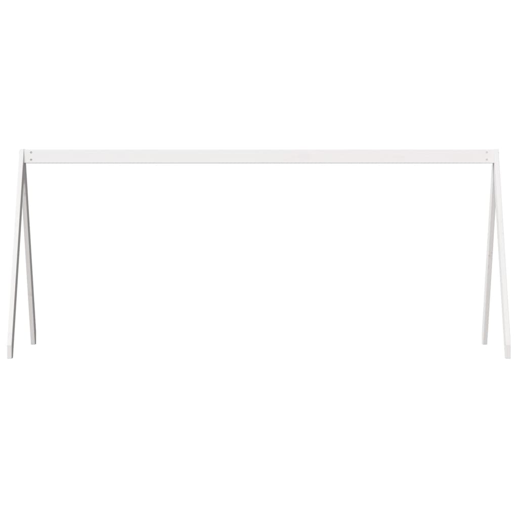 Kinderbedhuisje 209x95,5x88 cm massief grenenhout wit is nu te koop bij PeponiXL, paradijselijk wonen!