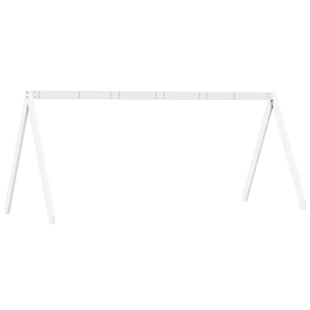 Kinderbedhuisje 209x95,5x88 cm massief grenenhout wit is nu te koop bij PeponiXL, paradijselijk wonen!