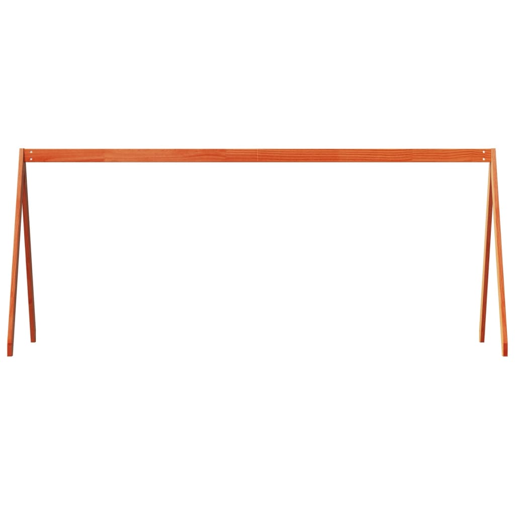 Kinderbedhuisje 209x95,5x88 cm massief grenenhout wasbruin is nu te koop bij PeponiXL, paradijselijk wonen!
