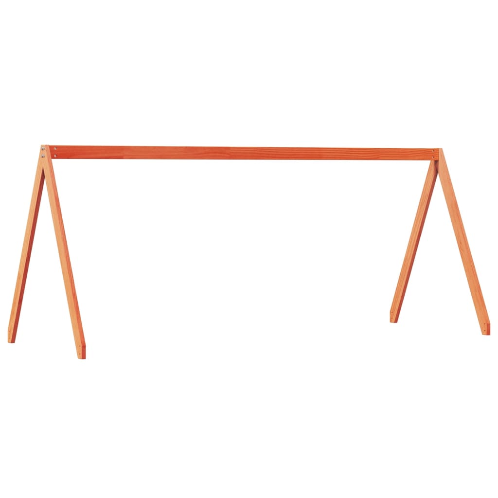 Kinderbedhuisje 209x85,5x88 cm massief grenenhout wasbruin is nu te koop bij PeponiXL, paradijselijk wonen!