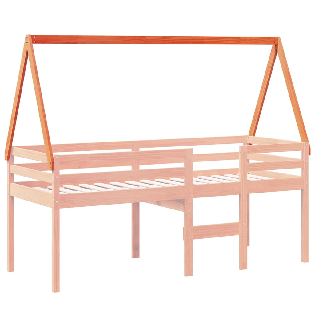 Kinderbedhuisje 199x95,5x88 cm massief grenenhout wasbruin is nu te koop bij PeponiXL, paradijselijk wonen!