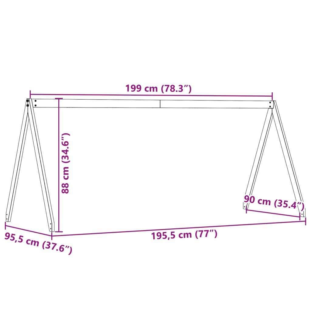 Kinderbedhuisje 199x95,5x88 cm massief grenenhout wasbruin is nu te koop bij PeponiXL, paradijselijk wonen!