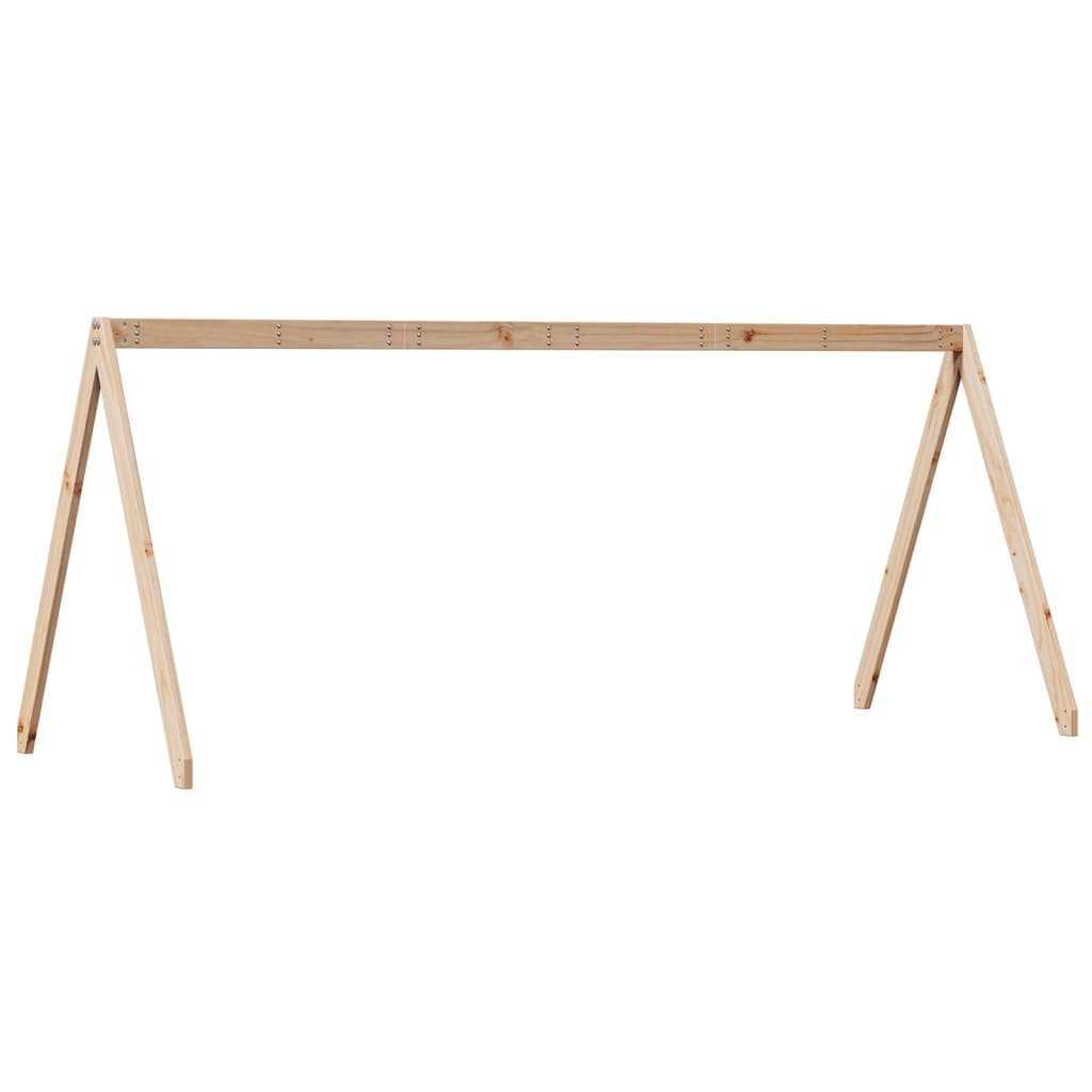 Kinderbedhuisje 199x80,5x88 cm massief grenenhout is nu te koop bij PeponiXL, paradijselijk wonen!