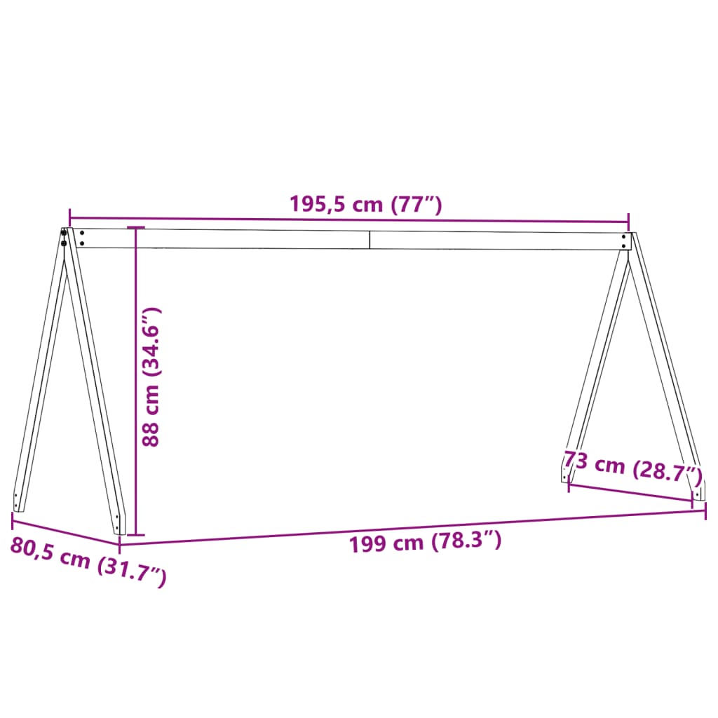 Kinderbedhuisje 199x80,5x88 cm massief grenenhout wit is nu te koop bij PeponiXL, paradijselijk wonen!
