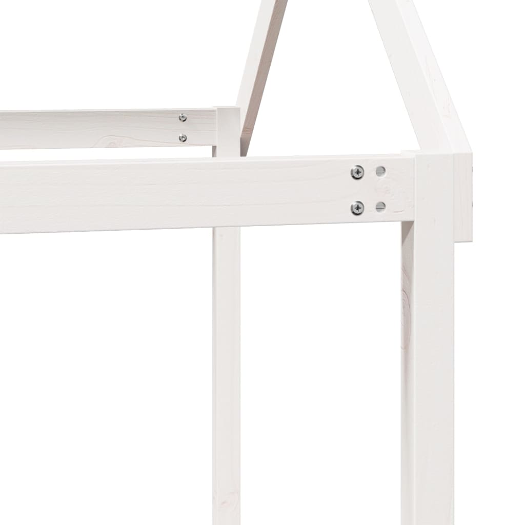 Kinderbedhuisje 217x95,5x159 cm massief grenenhout wit is nu te koop bij PeponiXL, paradijselijk wonen!