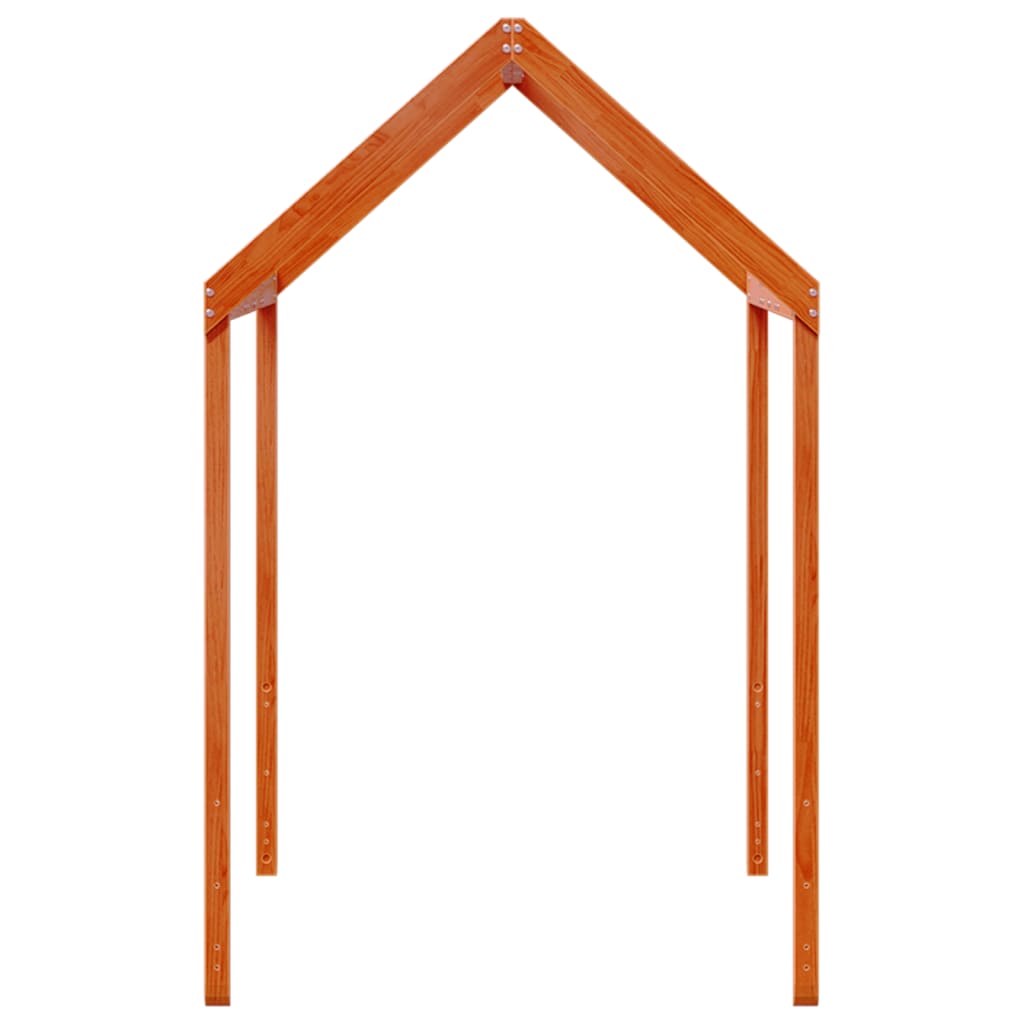 Kinderbedhuisje 217x95,5x159 cm massief grenenhout wasbruin is nu te koop bij PeponiXL, paradijselijk wonen!