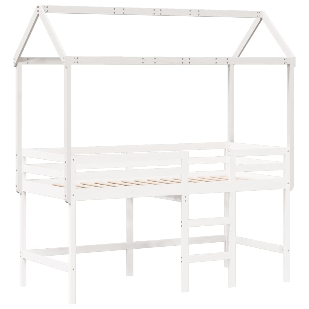 Kinderbedhuisje 217x85,5x154 cm massief grenenhout wit is nu te koop bij PeponiXL, paradijselijk wonen!